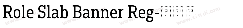 Role Slab Banner Reg字体转换